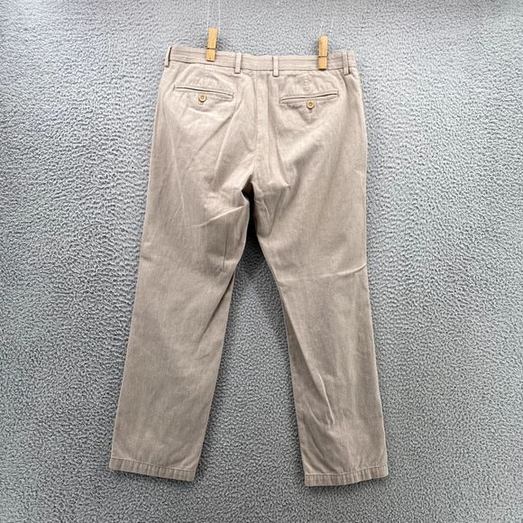 Banana Republic Pants Adult 32X30 Beige Kentfield Cotton Slacks Chino Preppy Men - Picture 10 of 13